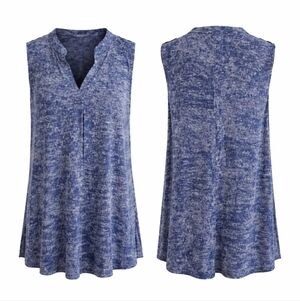 Simply Noelle Women's Blue Sleeveless Top